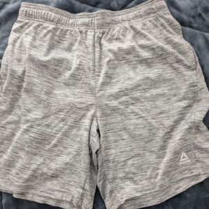Reebok Men's Heather Gray Athletic Shorts